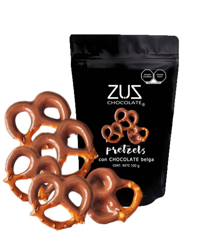 Pretzels con chocolate 100g