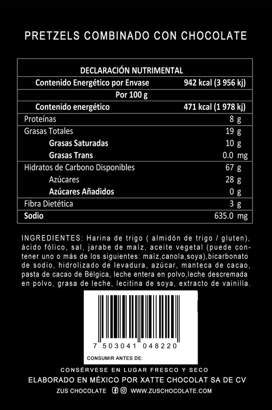 Pretzels con chocolate 100g